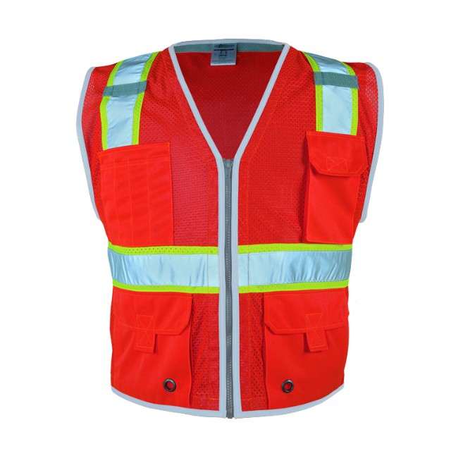 Red Two Tone Safety Vest Drj Safety Inc