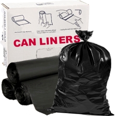 Ox Plastics 13 Gallon Trash Can Liner, High Density 24”x33” Clear