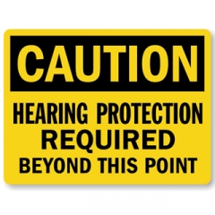 Rigid Plastic Safety Signs - Hearing Protection Required - 7