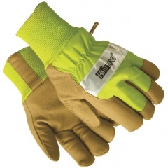 Kinco Hi-Vis Lime Waterproof Pigskin Leather Gloves (PAIR)
